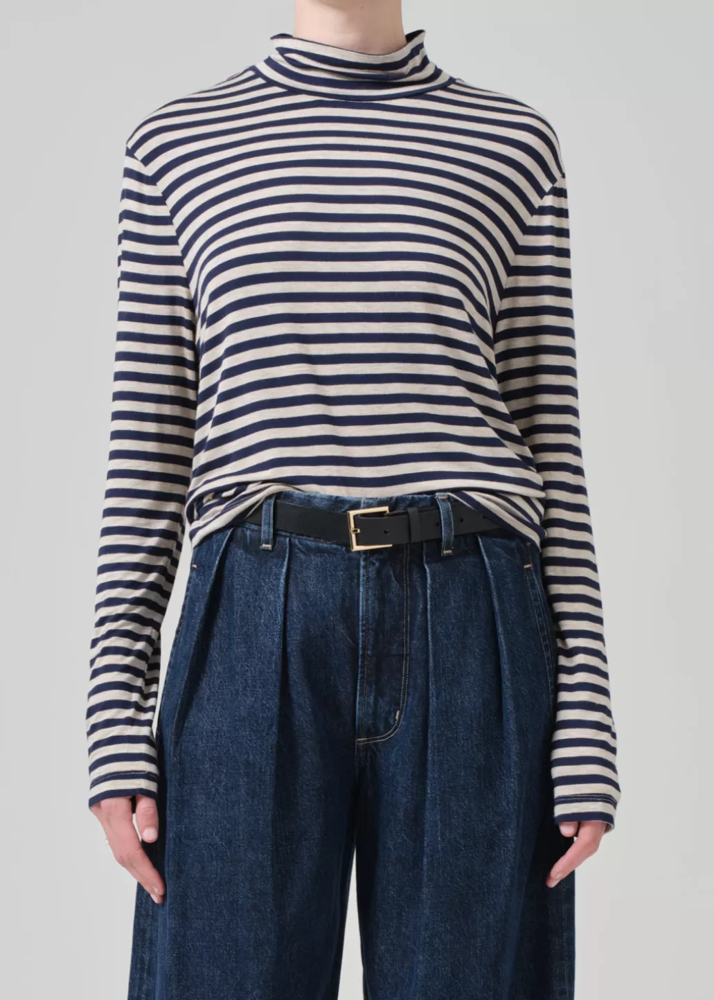 Citizens Of Humanity Alexandra Turtleneck Navy Stripe Cheap