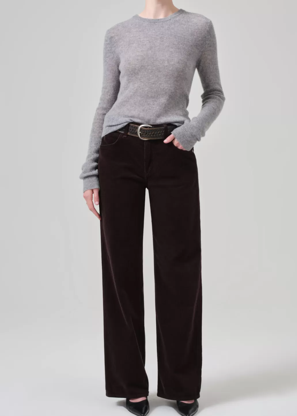 Citizens Of Humanity Annina High Rise Wide Leg 30" Corduroy Clove Shop