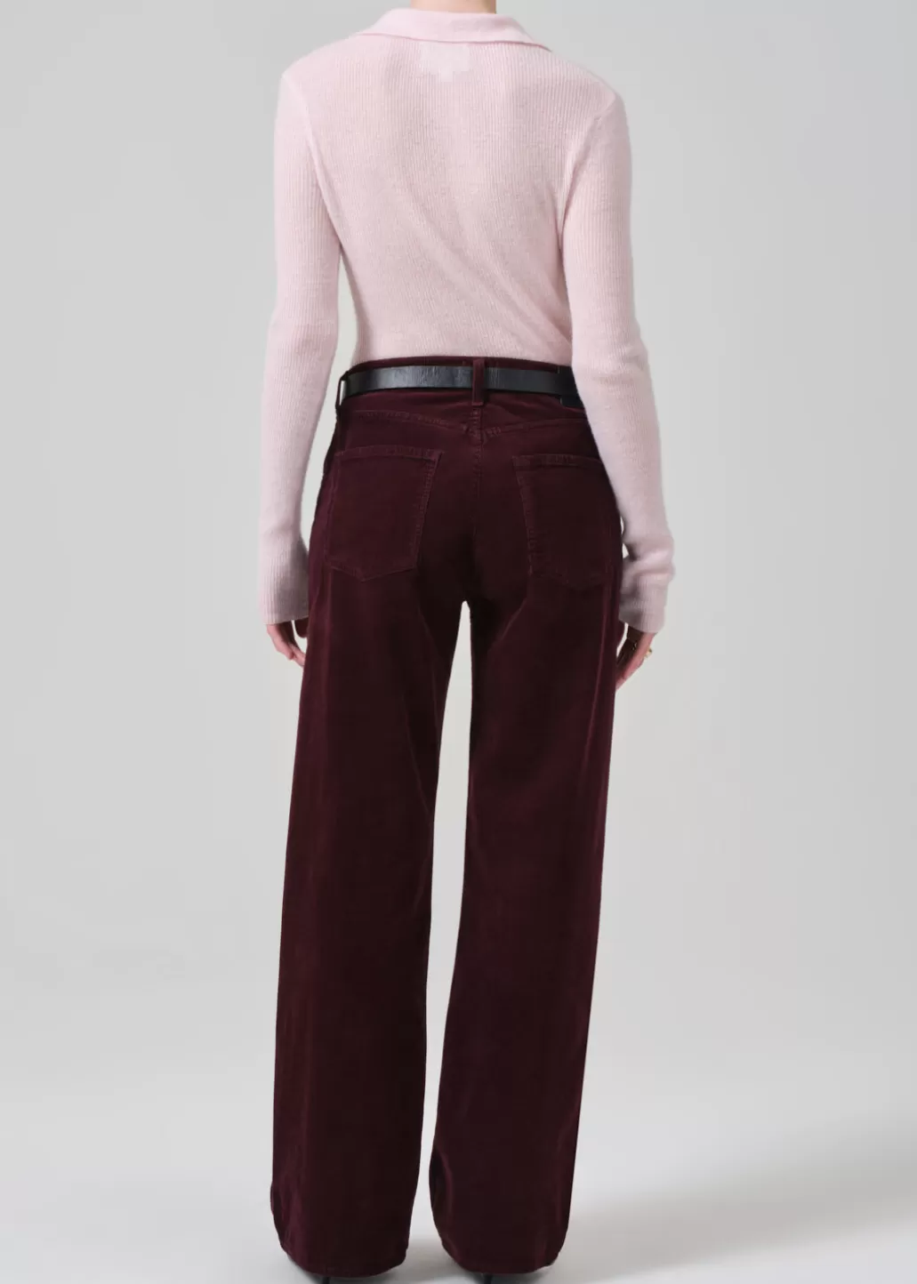 Citizens Of Humanity Annina High Rise Wide Leg 30" Corduroy Bordeaux Cheap