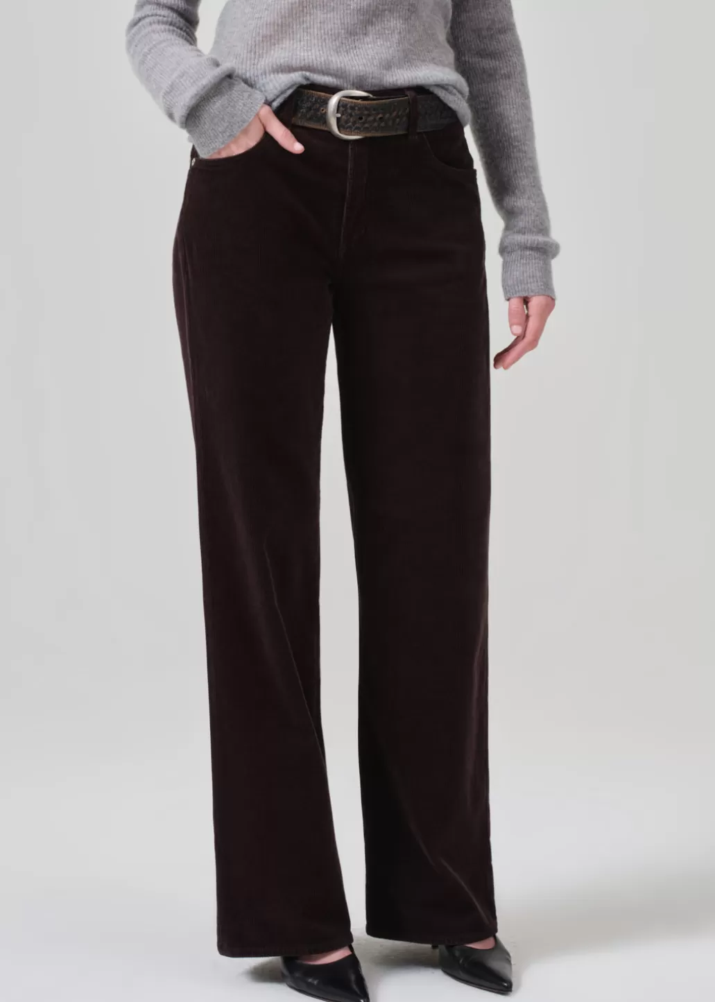 Citizens Of Humanity Annina High Rise Wide Leg 33" Corduroy Clove Shop