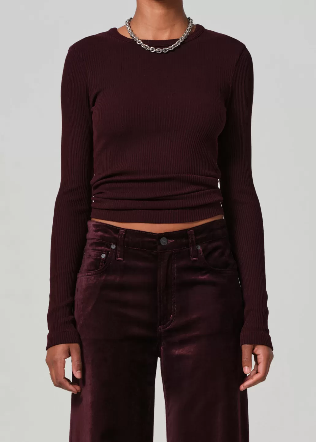 Citizens Of Humanity Bina Crewneck Burgundy Clearance