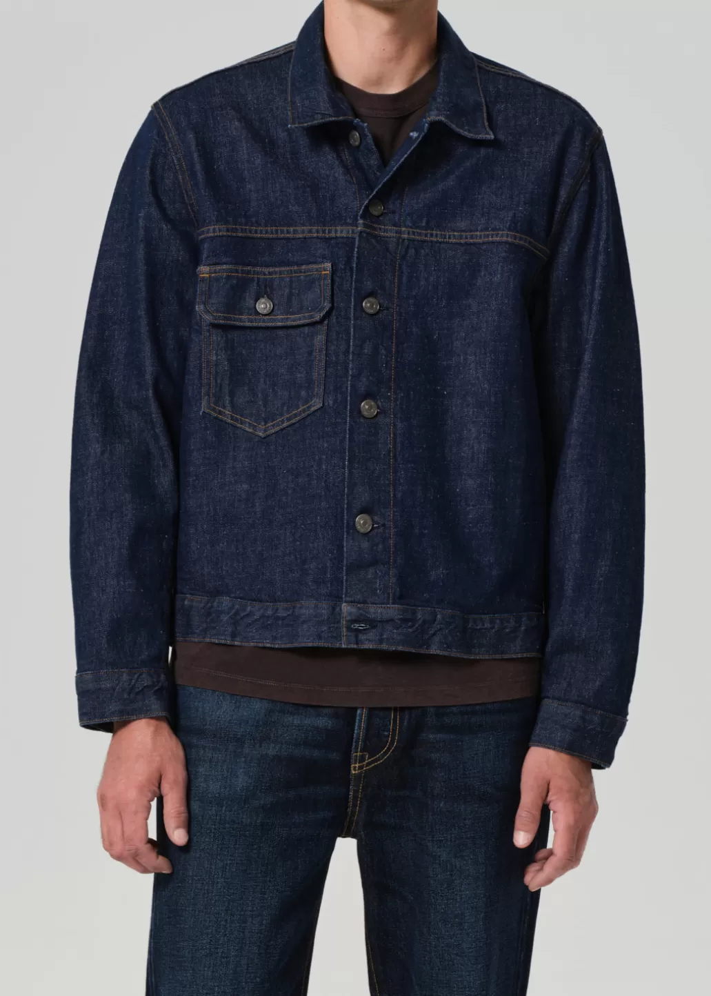 Citizens Of Humanity Box Denim Jacket Crosshatch Outlet