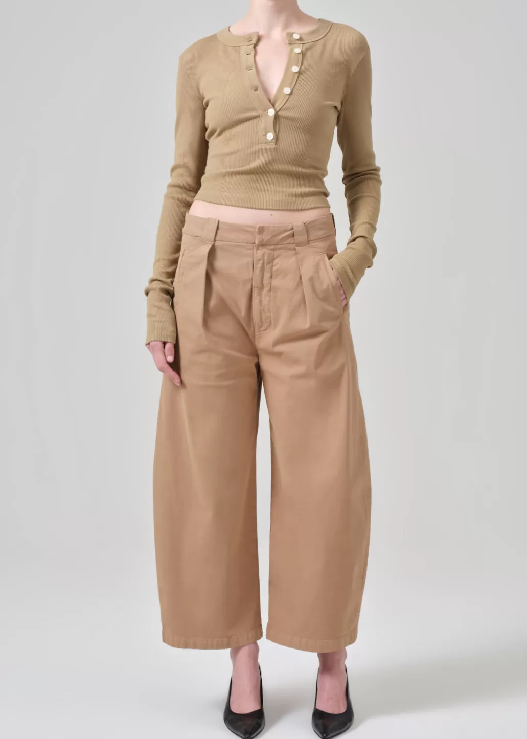 Citizens Of Humanity Cara Cropped Pleated Trouser Nano Outlet