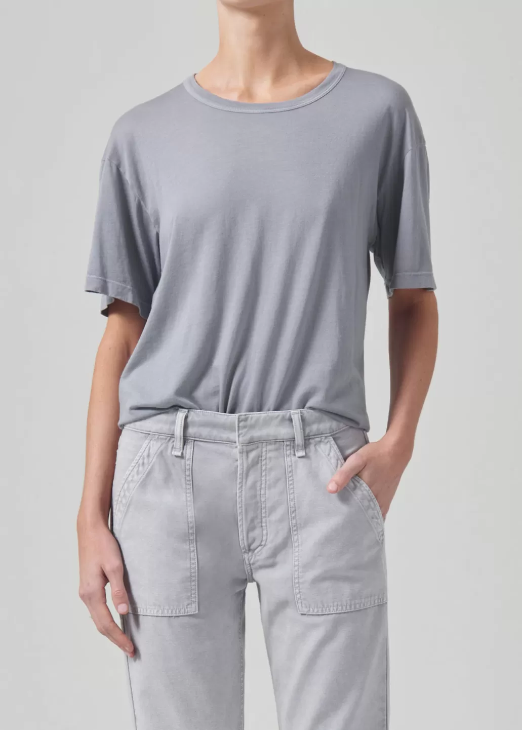 Citizens Of Humanity Elisabetta Relaxed Tee Cyclone Grey Best