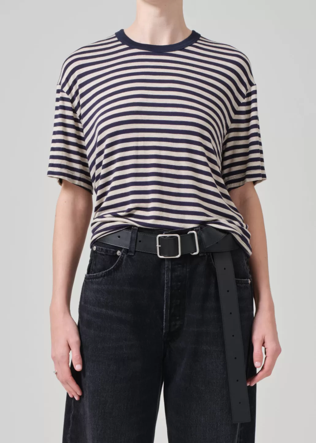 Citizens Of Humanity Elisabetta Relaxed Tee Navy Stripe Fashion