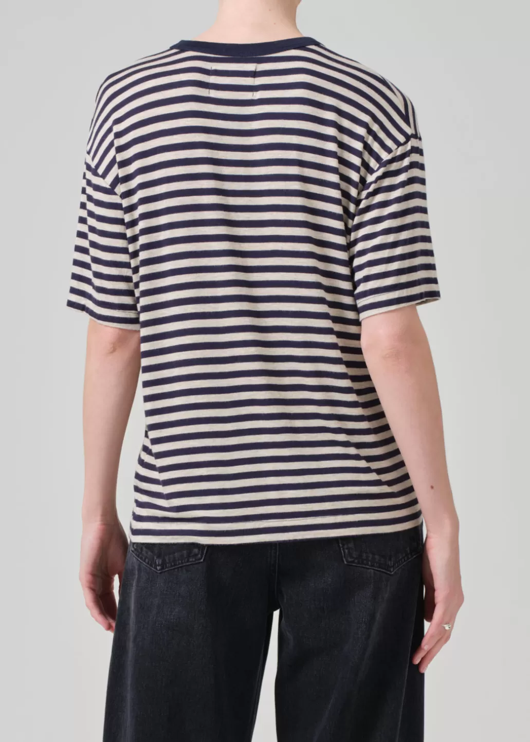 Citizens Of Humanity Elisabetta Relaxed Tee Navy Stripe Fashion