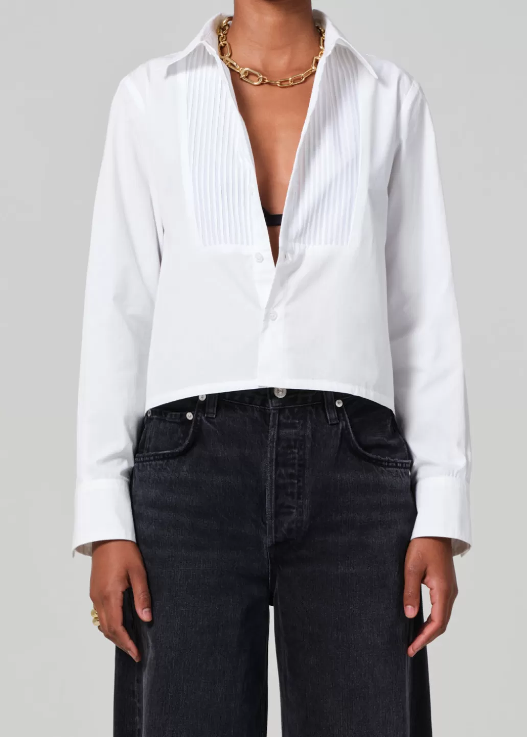 Citizens Of Humanity Fino Boxy Cropped Tuxedo White Cheap