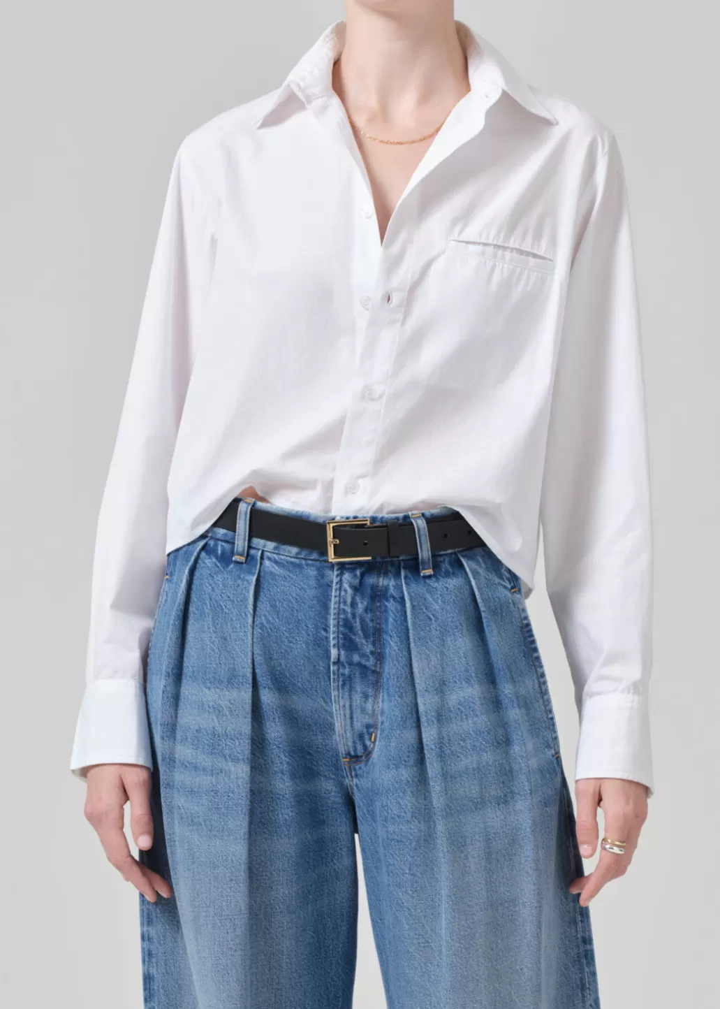 Citizens Of Humanity Fino Cropped Shirt Optic White Online