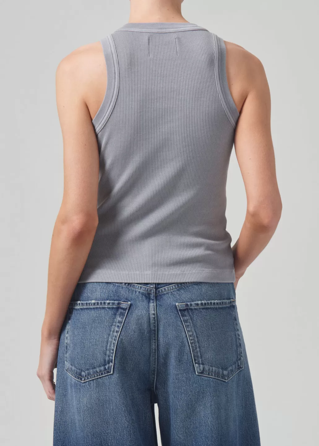 Citizens Of Humanity Isabel Rib Tank Cyclone Grey Sale