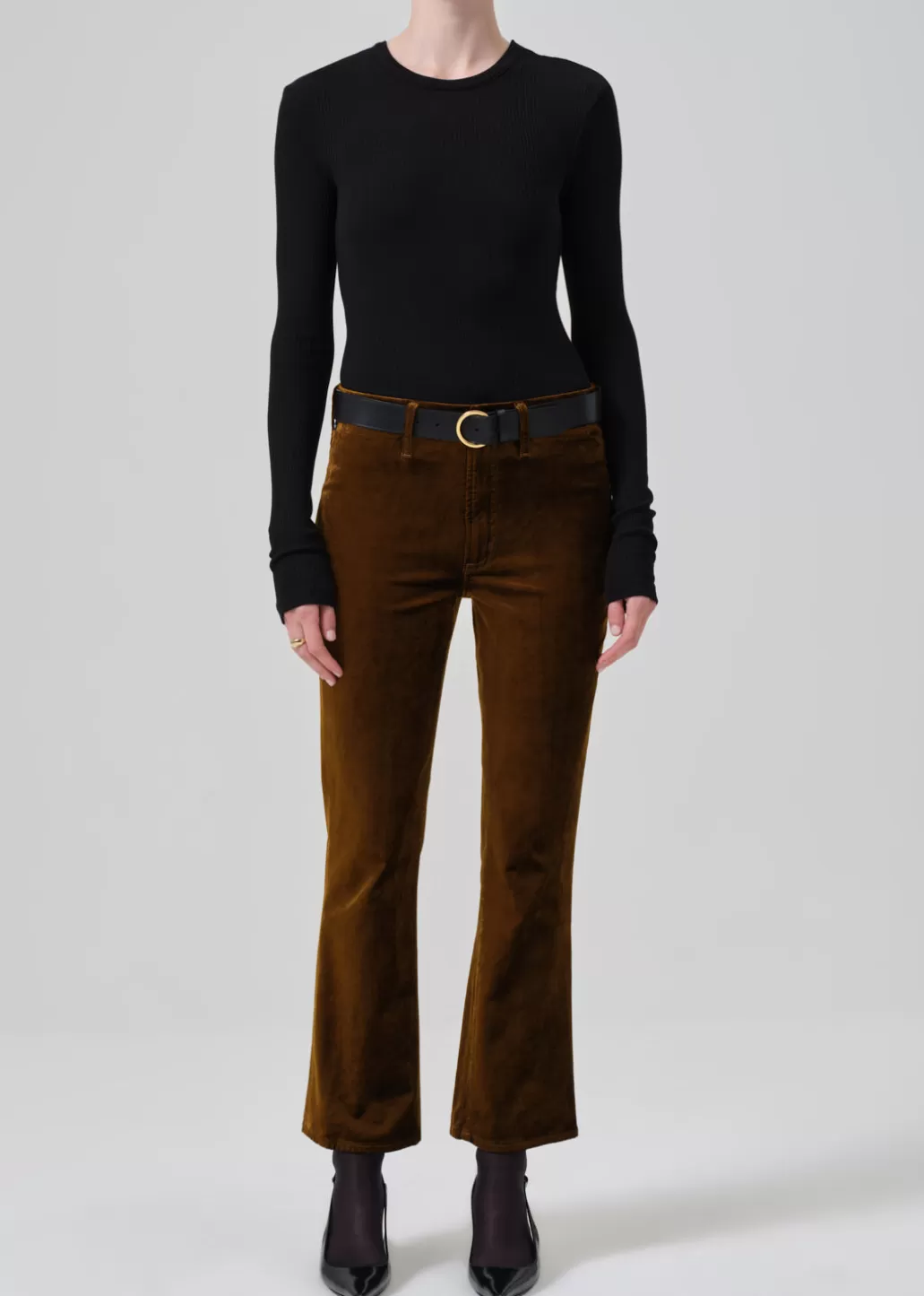 Citizens Of Humanity Isola Cropped Trouser Velvet Golden Best Sale