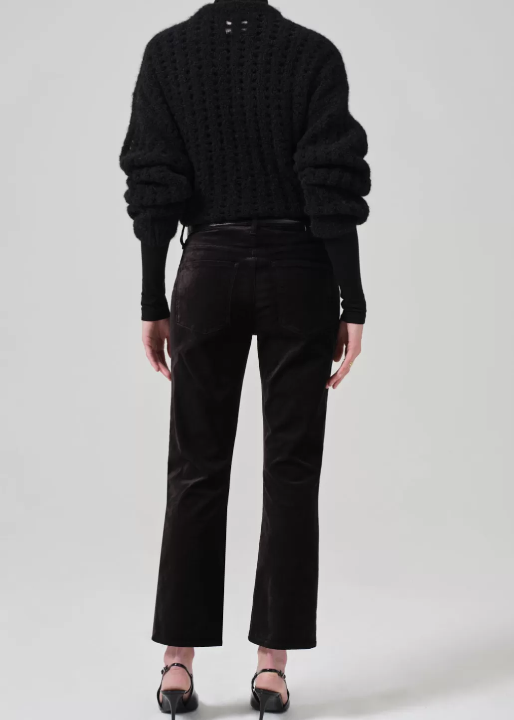 Citizens Of Humanity Isola Cropped Trouser Velvet Black Sale