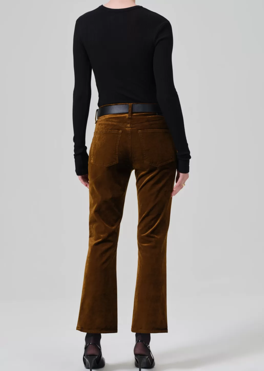 Citizens Of Humanity Isola Cropped Trouser Velvet Golden Best Sale