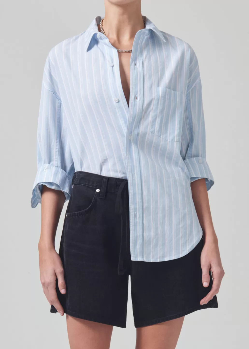 Citizens Of Humanity Kayla Shirt Marino Stripe Best Sale