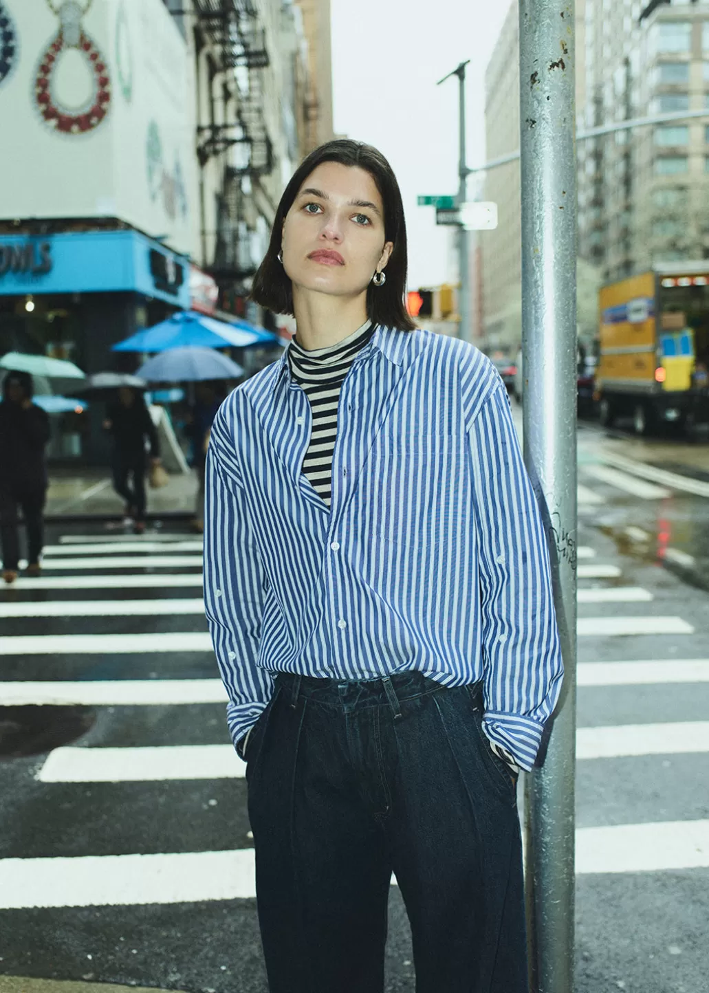 Citizens Of Humanity Kayla Shirt Navy Mesa Stripe Cheap