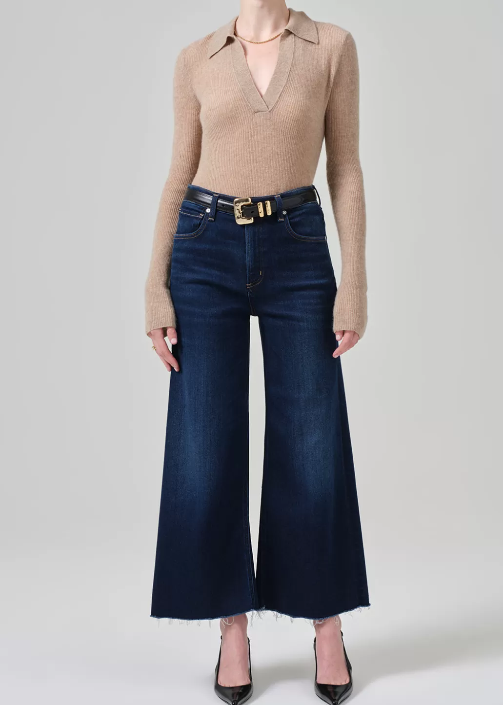 Citizens Of Humanity Petite Lyra Wide Leg Crop Lotus Sale