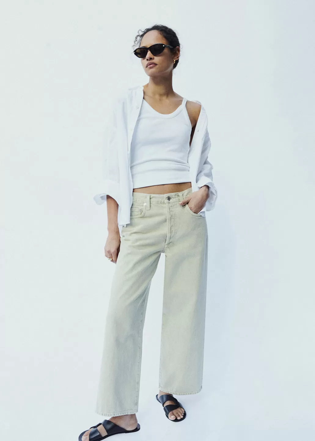 Citizens Of Humanity Pina Low Rise Baggy Crop Alfalfa Outlet