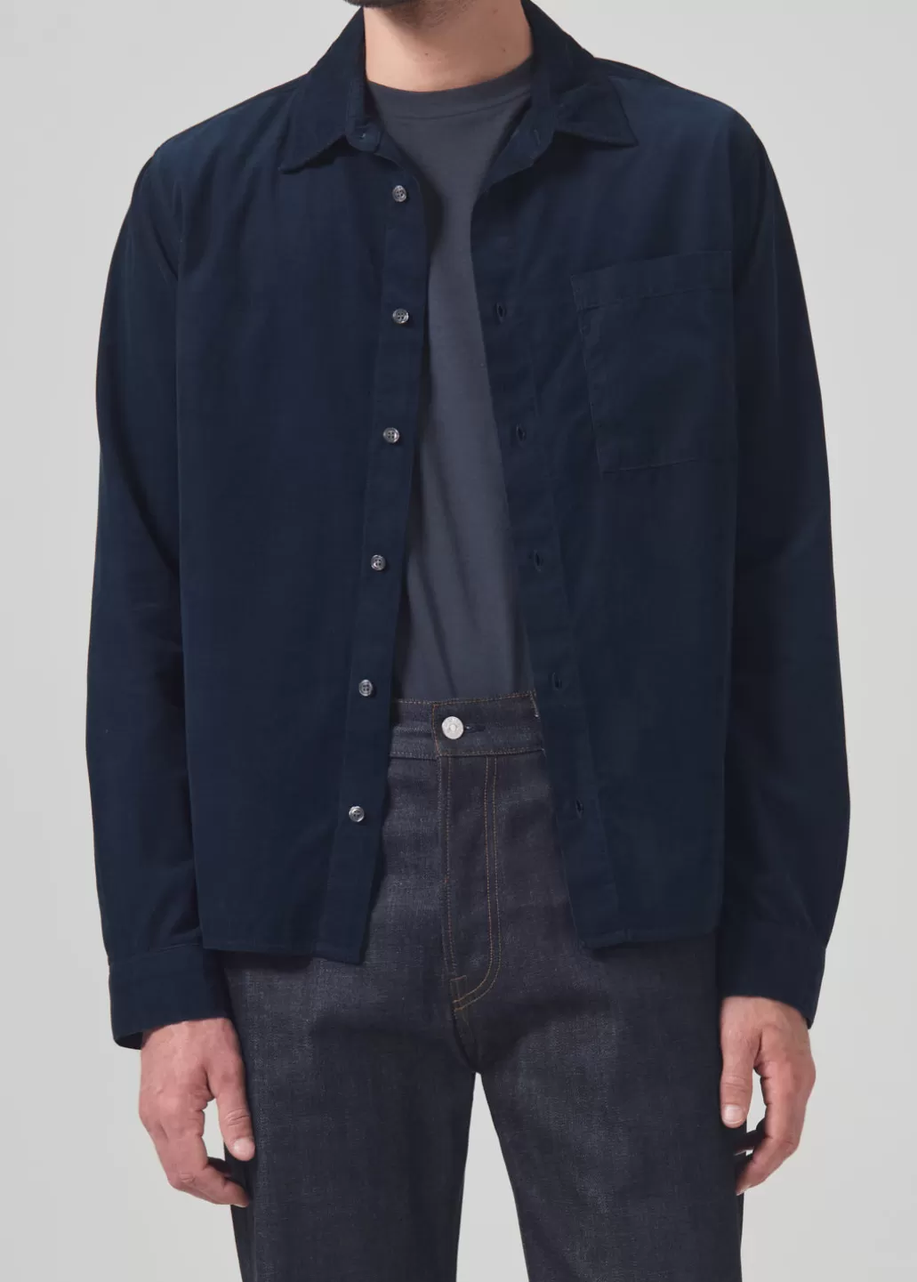 Citizens Of Humanity Rework Shirt Corduroy Navy Flash Sale