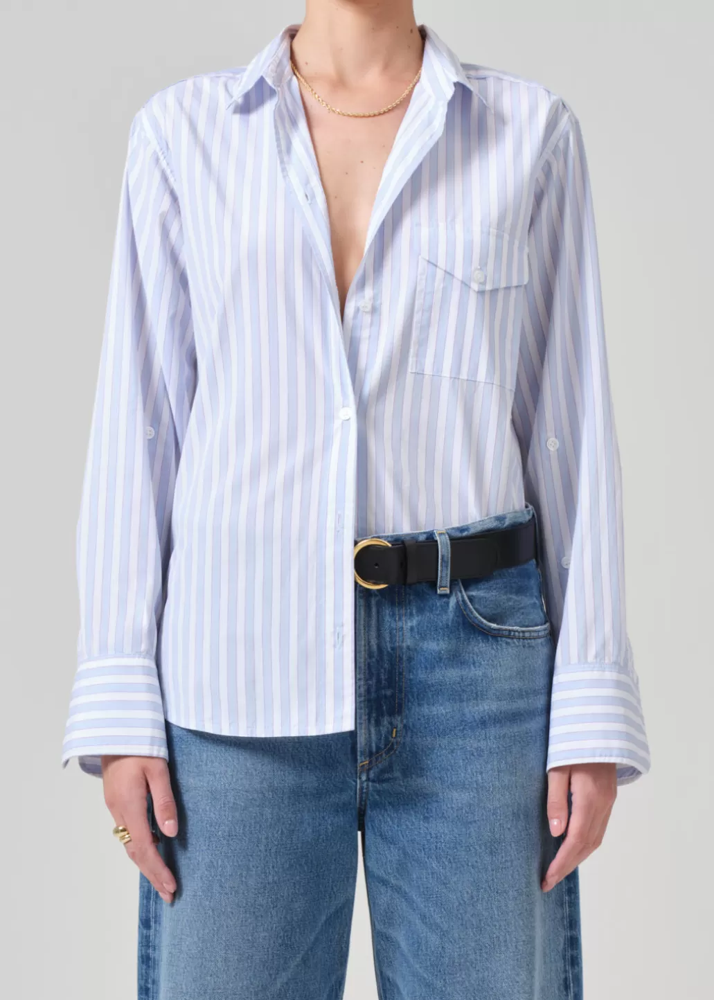 Citizens Of Humanity Shay Shirt French Stripe Flash Sale