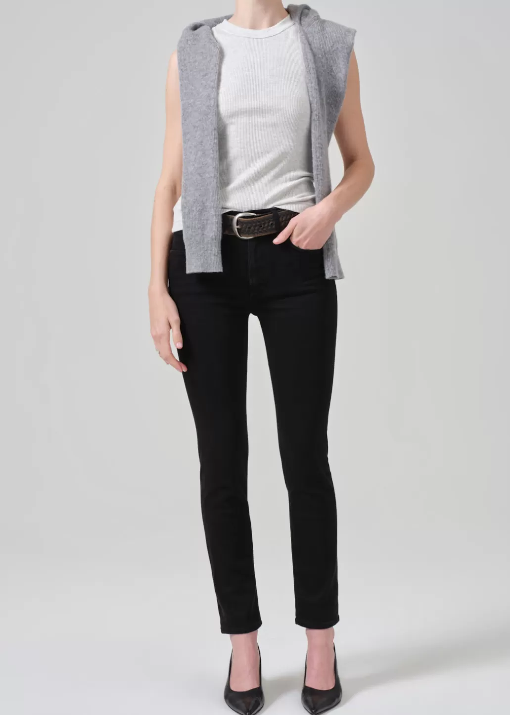 Citizens Of Humanity Sloane Skinny Plush Black Shop