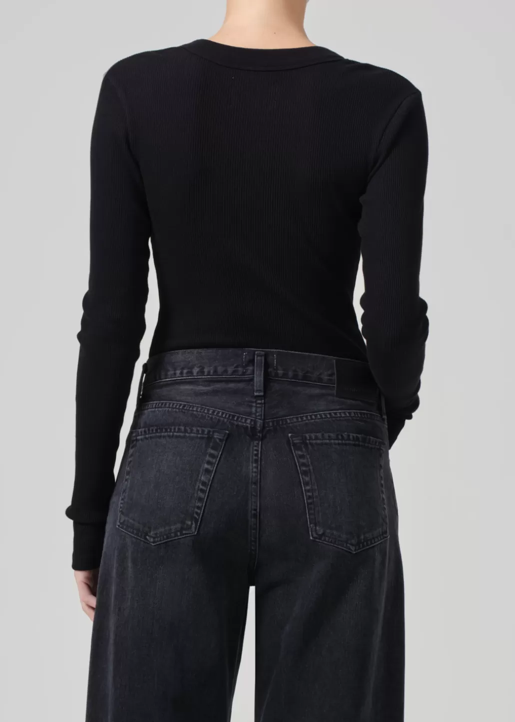 Citizens Of Humanity Varra Henley Black Flash Sale